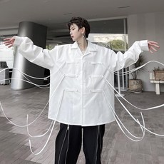 가을 긴팔 남자 셔츠 가을 옷 유니크 외출룩 룩 남성 보세 힙합 코디 디자인
