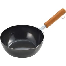 20cm IH 3808908 요시카와 튀김 냄비 한손 냄비 가스 불 대응 일본제 철제, 1개