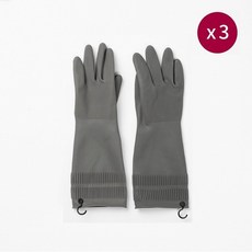 JAJU 자주 쓰는 고무장갑 3P_36cm 그레이 01P000027275152, 그레이/FR, 상세설명 참조