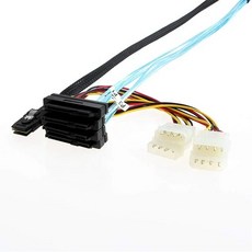  데이터 케이블 미니 SAS 36 핀 SFF-8087 남성 4 29 SFF-8482 여성 전원, [01] 0.5m, [01] Black 