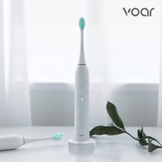 보아르 클린이 스마트 충전식 음파 전동 칫솔 휴대용 무선충전 치석 제거 미백 진동 자동 IPX7 VO-OC003 전동칫솔, 화이트 O0003