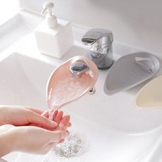 레이창고 실리콘 수도꼭지 연장 탭 어린이 손씻기, 아이보리