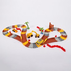중장비 장난감 유아 남자 어린이 자동차 트랙 레일카 미니카 놀이 세트, 중장비 세트