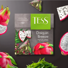 Tess Daiquiri Breeze черный чай с драконьим фруктом и манго, 20 пакетиков по 1.8 г
