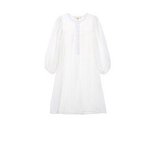 아떼바네사브루노 여성용 펀칭 배색 미디 원피스 VLDR2C301