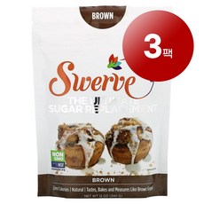 리암마켓 Swerve 스워브 얼티메이트 설탕 대체 브라운 감미료 340g 1팩, 3개