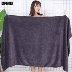 DFMEI 극세사 목욕타올 미용실 전용 속건 비치타올 두껍고 털빠짐없이 흡수성 큰타올, 그레이/66, 80*180도톰, 1개