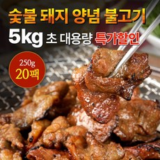 [당일발송] 업소용 대용량 숯불 돼지 양념불고기 5kg (250g x 20팩), 1개