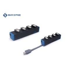 [ALQ_6947482] SPIRE)OTG USB허브(SP-MH100 PC겸용) 슬림USB허브 스마트폰OTG허브 OTG허브 컴퓨터USB허브 마이크로5핀용허브, 단일상품