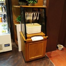 빵쇼케이스 수납장 찬장 선반받침대 포크홀더 토큰 홀더 빵 전시 캐비닛 미드사이드, 오류 발생시 문의 ( 엔씨피글로벌 2 )