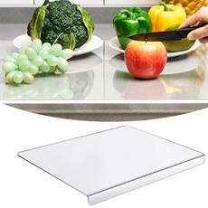 카운터 립이 있는 아크릴 도마 주방 조리대용 투명 45.7 x 35.6cm18 14인치 미끄럼 방지 조리대 프로텍터 아파트 필수품 및 도구 선물, 1개