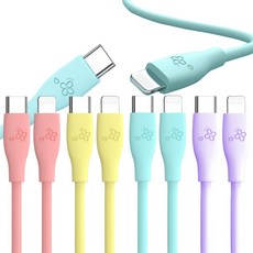 아이엔조이 마카롱 c to 라이트닝 8핀 아이폰 고속 충전 케이블 30cm 옐로우 마카롱 c to 라이트닝 1.2m 1개