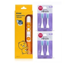 페리오 카카오 프렌즈 I-brush 라이언 음파 진동 칫솔 + 리필4입, 1개, 칫솔+리필(4개입)