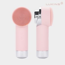 루킨스 온열 진동클렌저 실리콘 브러쉬 전동 세안기 피지제거 모공 클렌저 고주파 진동마사지, 1개, 핑크