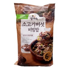 생가득 소고기버섯 비빔밥 262g x 6개입, 아이스박스 포장