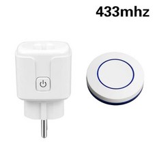 RF WIFI 리모컨 스위치 무선 전기 소켓 가전 LED용 단일 플러그 및 송신기 AC 220V 16A 433 MHZ, 1) set 1
