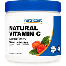 뉴트리코스트 천연 비타민 C 파우더, 500mg, 1병