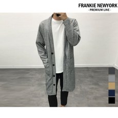 프랭키뉴욕 남자 국내산 루즈핏 롱 가디건_IS8C03