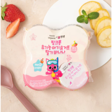 피코크 요거트 딸기바나나 85g 4개입 핑크퐁 유기농 아기, 3