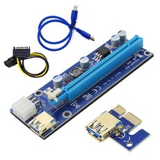 AONE PCI-Express 16X 009S LED 라이저카드, PCI-Express 1x to 16X 009S LED, 1개