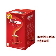 맥심 오리지날 커피믹스, 11.8g, 200개입, 4개