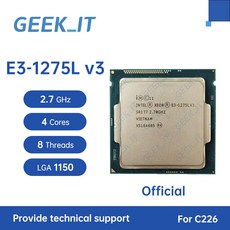 Xeon E3-1275L v3 SR1T7 2.7GHz 4 코어 8 스레드 8MB 45W LG 호환A1150