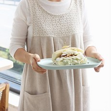 레이스 라운드넥 홈웨어 원피스앞치마 미술학원앞치마 커피숍앞치마