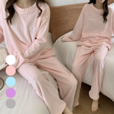브셀 여성 극세사 수면잠옷 세트