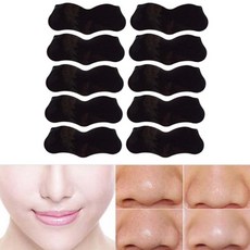 10pcs/lot 코 마스크 블랙헤드 리무버 필 모공 스트립 얼굴 여드름 치료용 블랙 도트 오일 컨트롤 스킨케어 치료법, 02 Black