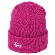 스투시 STUSSY 1321019 MAGENTA 베이직 커프 비니, {상품명}, 단일사이즈