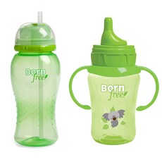 본프리 빨대컵 + 드링킹컵 세트 (그린 각1개), 260ml, 1개, 그린 프리 빨대컵 + 드링킹컵 세트 (그린 각1개)