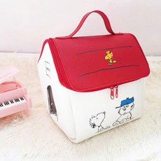해외 잡화 부록 가방 스누피 귀여운 집 휴대용 다기능 대용량 여행 수납 적-10942
