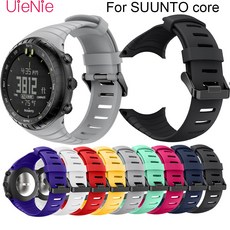 SUUNTO core Frontier/SUUNTO core 스마트 워치 용 클래식 소프트 실리콘 팔찌 교체 용 스트랩|워치 밴드|, 1개, For SUUNTO core, YELLOW