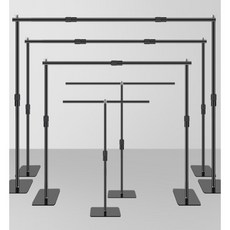 촬영용 크로마키 방송 사진 배경지 배경천 거치대 스탠드 브래킷, 2.1x1m T형, 1개