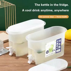 수도꼭지가 있는 냉수 양동이 냉장고 주전자 디펜서 과일 주스 용기 투수 여름 3 5 5L, 350ML