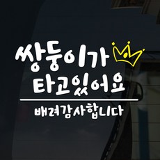 108 STUDIO 쌍둥이기 타고있어요 차량스티커230, 239-스몰, 1개