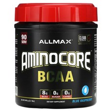 ALLMAX AMINOCORE BCAA 블루 라즈베리 945g(2.1lb), 1개