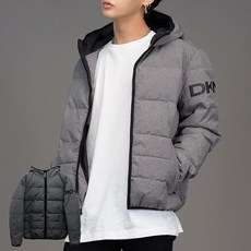 DKNY 클래식 로고 후드 숏 패딩 DX9MN197