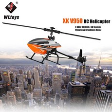 RC헬기WLtoys V950 빅 헬리콥터 2.4G 6CH 3D6G 시스템 브러시리스 플라이바리스 RC RTF 원격 제어 완구, 01 V950