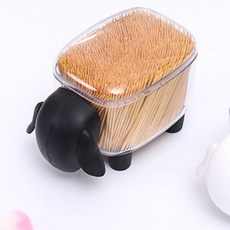 홈앤힐링 면봉 하얀색 정리함 장식 미양 대용량 블랙 투명 이쑤시개 인테리어 귀요 수납함