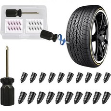 20pcs Tyre Repair Kit Tire Rubber Nails Tool SelfService Car Wheel Puncture Screws with Screwdrive, 20pcs Tyre Repair Kit Tire Rub