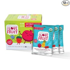 YOU LOVE FRUIT 패션 프루트 파워 팔 모든 천연 과일 스낵 건강한 스낵 팩, 12개, 28g