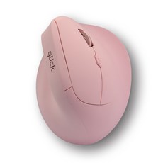 지클릭커 오피스 프로 에르고 버티컬 인체공학 블루투스 무선 무소음 마우스 OP70, 핑크 핑크
