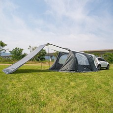 [자충매트 사은품 증정] 차박 텐트 도킹 카크닉 캠핑 오토캐슬 프리미엄 올뉴카니발 싼타페 올뉴쏘렌토 스포티지 QM6 셀토스 트렁크 카쉘터, 그레이