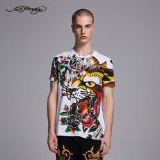 EDHARDY 가을 남자트렌트 스타일리쉬 플라워 프린트