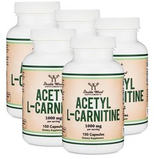 더블우드 아세틸 L-카르니틴 1000mg Double Wood Acetyl L-Carnitine, 5개, 150정