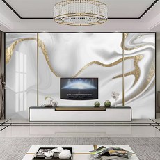 띠벽지 커스텀 벽화 벽지 모던 3D 골든 라인 재즈 화이트 대리석 거실 TV 소파 추상 아트 홈 데코, 250cmx160cm, 30.3D Relief 250cmx160cm