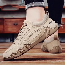 2024 남성화 봄 아웃도어 경량 캐주얼화 남성 소프트 베이스 가죽 운동화