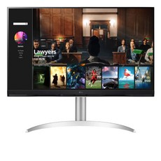 -LG전자- 스마트 32SQ730SW 32인치 스마트모니터 4K OTT 스피커내장 USB C타입지원 HDR 미러링 화이트 모니터