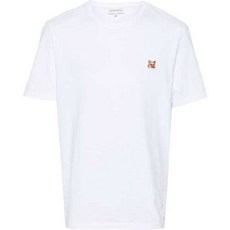 [메종키츠네] 24SS (LM00104KJ0008 WHITE) 남성 폭스헤드 반팔 티셔츠